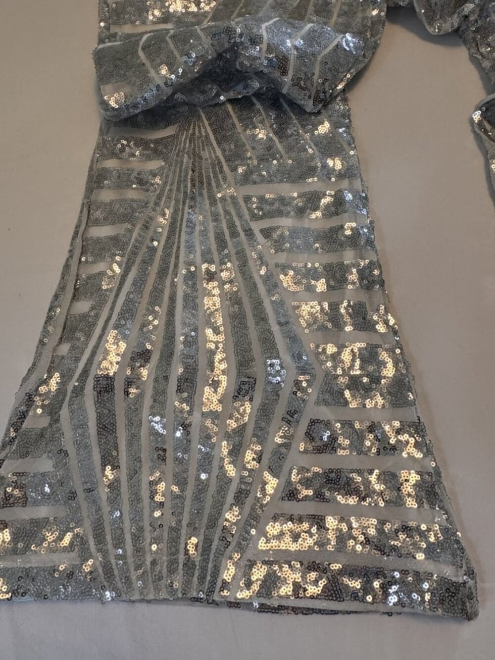 Sequin Flare Pants – High Waisted Bell Bottoms -Size XL - HS0331 - Picture 6 of 6